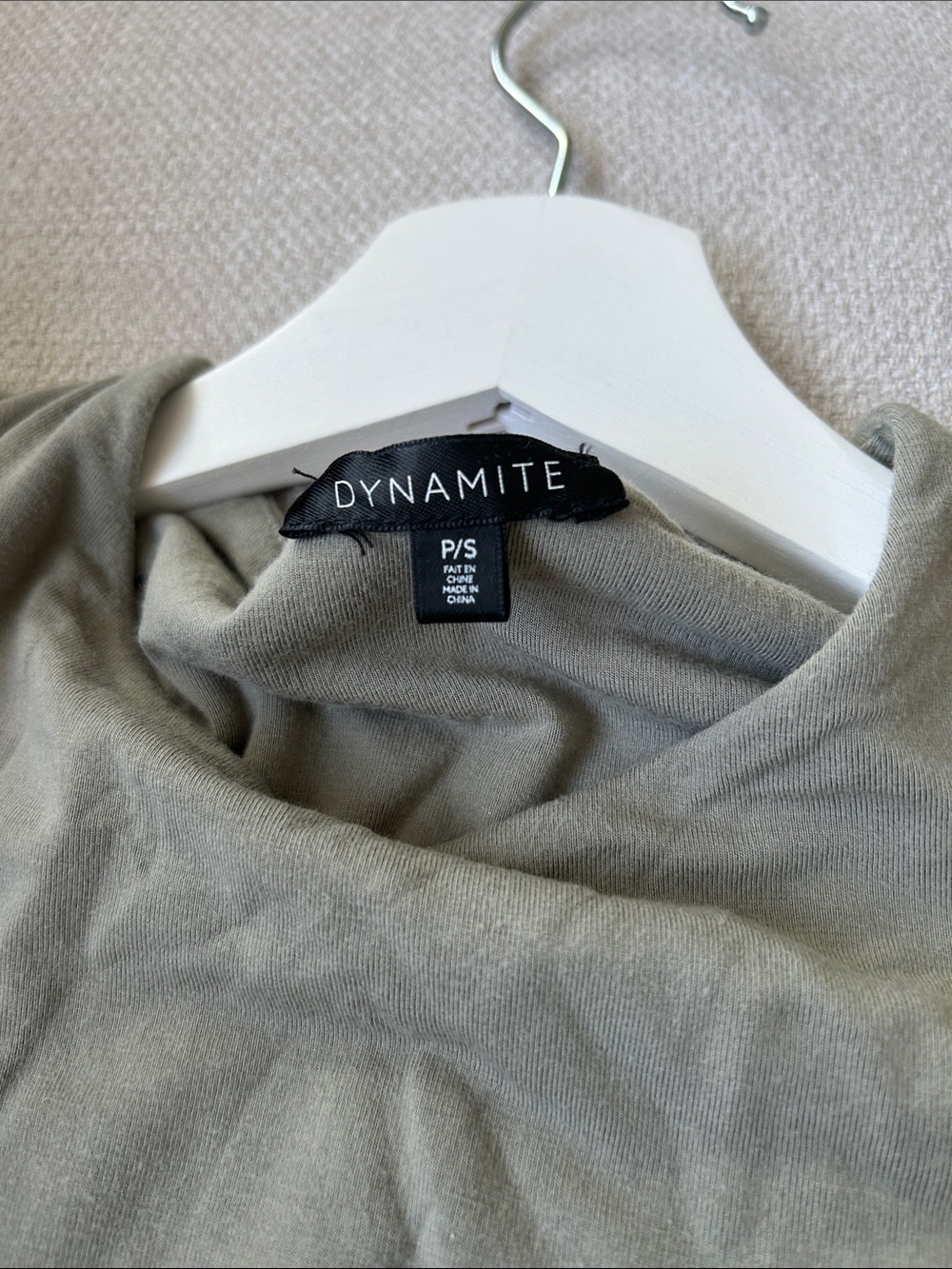 Dynamite Slim Crewneck Tee in Sage - Picture 2 of 3